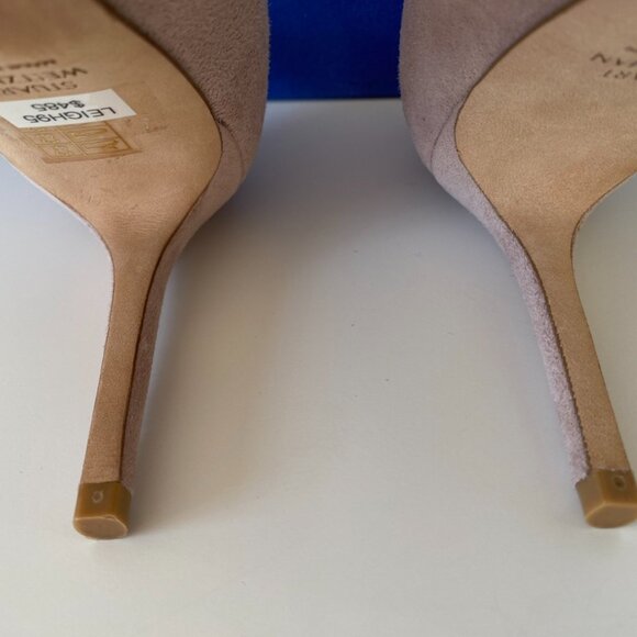 (LIKE NEW ) STUART WEITZMAN |LEIGH 95 | SUEDE BABY PINK - Picture 12 of 17